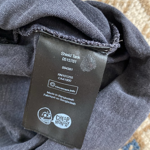 Cheap Monday Shield Tank in Faded Black - Picture 4 of 6